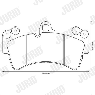 Brake Pad Set, disc brake - 573282JC JURID