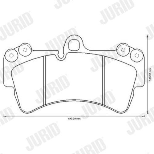 Brake Pad Set, disc brake - 573282JC JURID