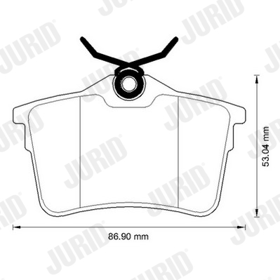 Комплект тормозных колодок, дисковый тормоз - 573289J JURID