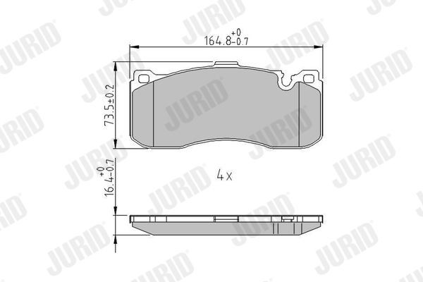 Brake Pad Set, disc brake - 573294J JURID
