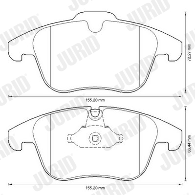 Brake Pad Set, disc brake - 573311JC JURID