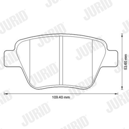 Brake Pad Set, disc brake - 573312JC JURID