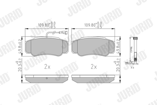 Brake Pad Set, disc brake - 573318J JURID