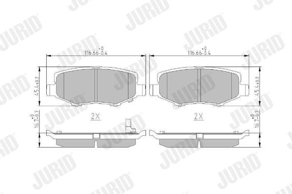 Brake Pad Set, disc brake - 573323J JURID