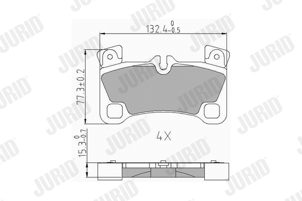 Brake Pad Set, disc brake - 573339J JURID