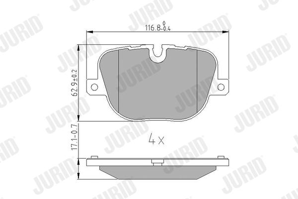 Brake Pad Set, disc brake - 573342J JURID