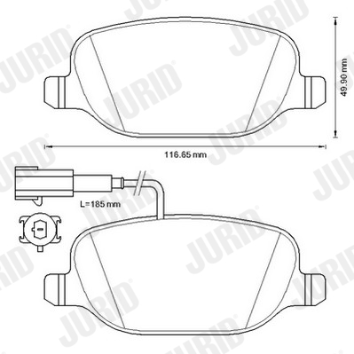 Brake Pad Set, disc brake - 573348JC JURID
