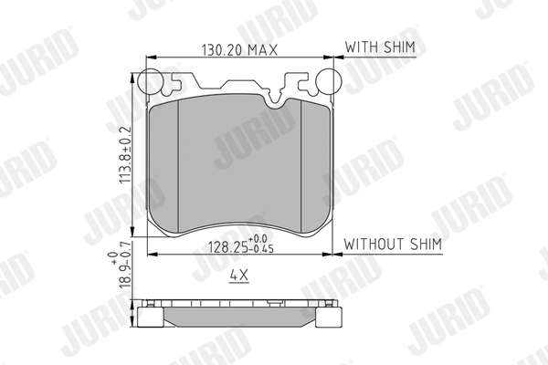 Brake Pad Set, disc brake - 573351J JURID