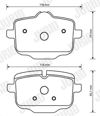 Brake Pad Set, disc brake - 573353J JURID