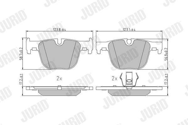 Brake Pad Set, disc brake - 573354J JURID