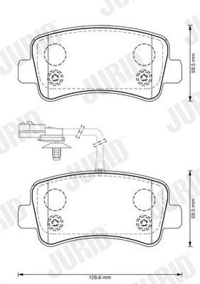 Комплект тормозных колодок, дисковый тормоз - 573359J JURID