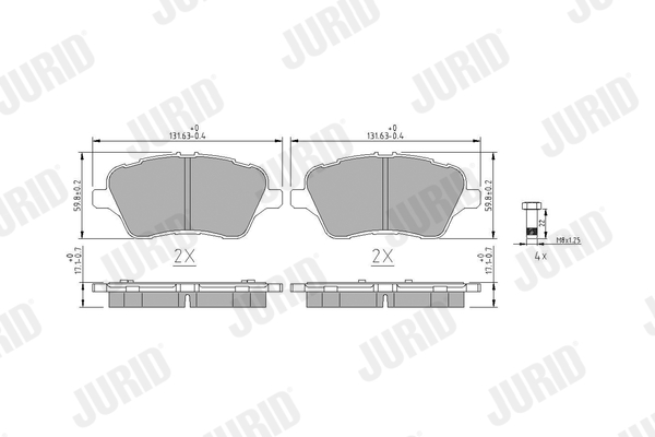 Brake Pad Set, disc brake - 573363J JURID