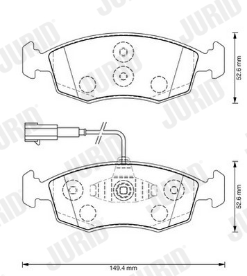 Brake Pad Set, disc brake - 573367J JURID