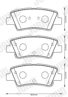 Brake Pad Set, disc brake - 573369JC JURID