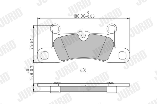 Brake Pad Set, disc brake - 573395J JURID