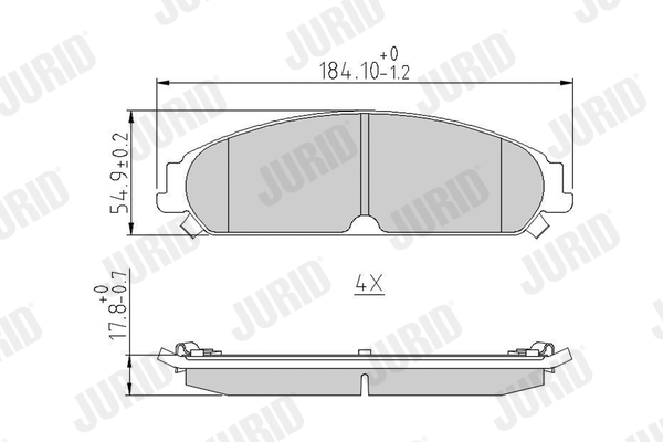 Brake Pad Set, disc brake - 573404J JURID