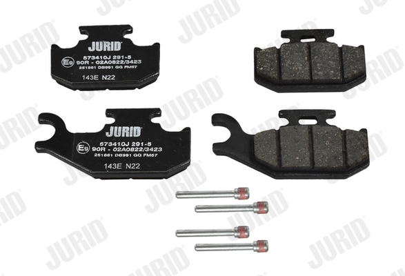 Комплект тормозных колодок, дисковый тормоз - 573410J JURID