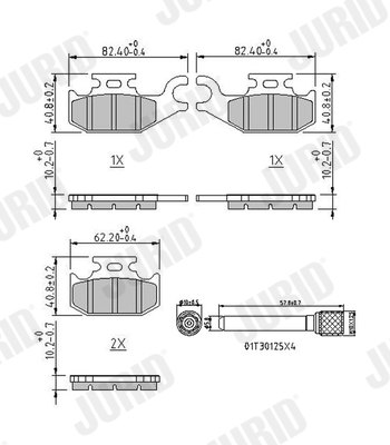 Brake Pad Set, disc brake - 573410J JURID