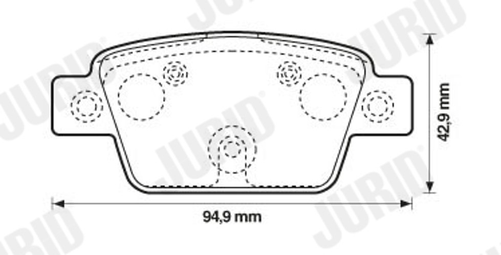Brake Pad Set, disc brake - 573421J JURID