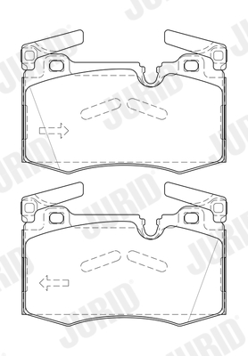 Brake Pad Set, disc brake - 573423J JURID