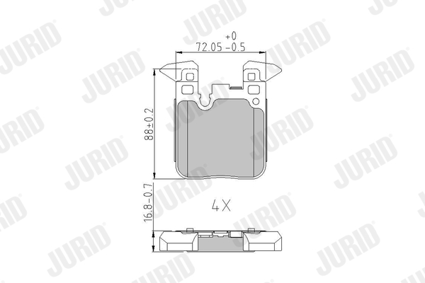Brake Pad Set, disc brake - 573429J JURID
