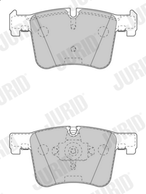 Комплект тормозных колодок, дисковый тормоз - 573432J JURID