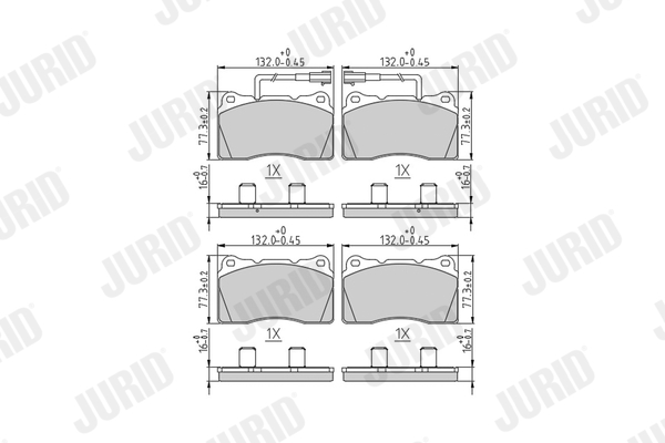 Brake Pad Set, disc brake - 573433J JURID