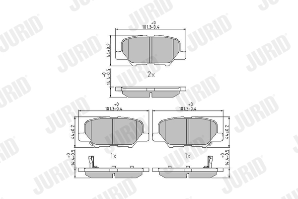 Brake Pad Set, disc brake - 573442J JURID