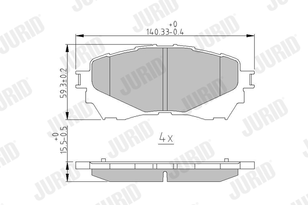 Brake Pad Set, disc brake - 573444J JURID