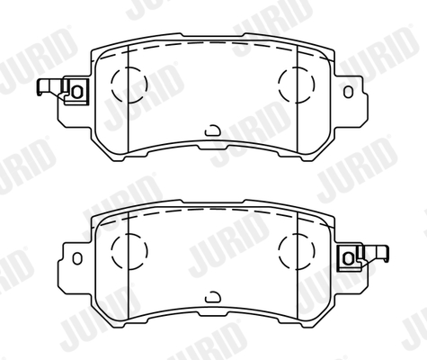 Комплект тормозных колодок, дисковый тормоз - 573450J JURID