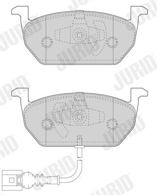 Brake Pad Set, disc brake - 573606J JURID