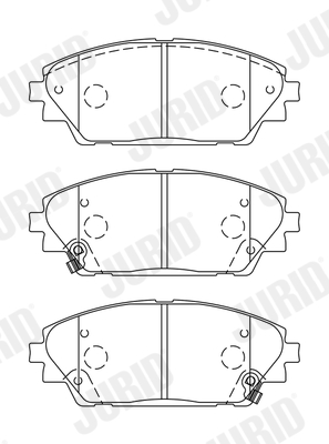Brake Pad Set, disc brake - 573611J JURID