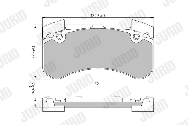 Brake Pad Set, disc brake - 573649J JURID