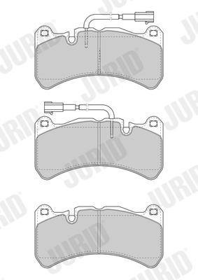 Brake Pad Set, disc brake - 573663J JURID
