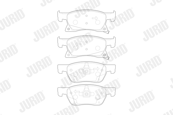 Brake Pad Set, disc brake - 573701J JURID