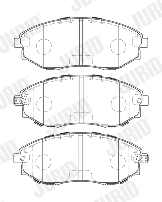 Brake Pad Set, disc brake - 573751J JURID