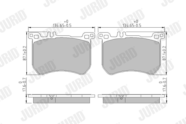 Brake Pad Set, disc brake - 573797J JURID