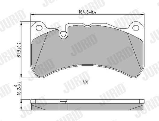 Brake Pad Set, disc brake - 573799J JURID