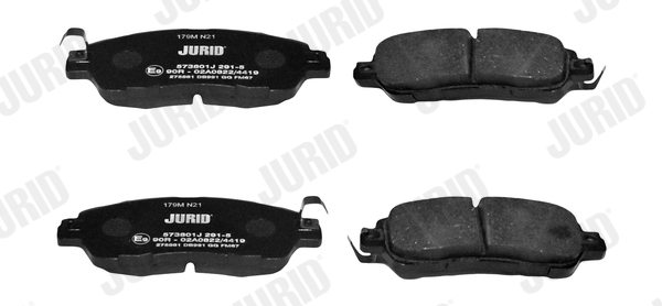 Brake Pad Set, disc brake - 573801J JURID