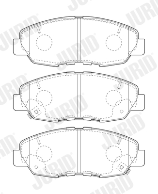 Brake Pad Set, disc brake - 573807J JURID