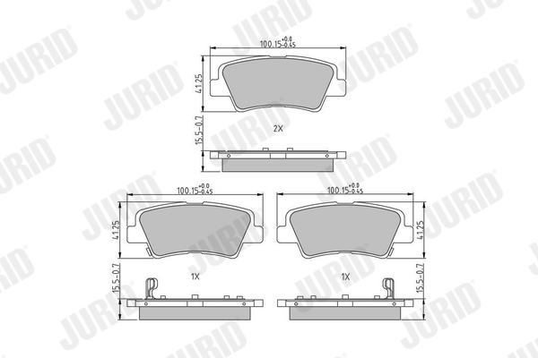Kit pastiglie freno, Freno a disco - 573816J JURID