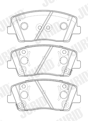 Brake Pad Set, disc brake - 573820J JURID