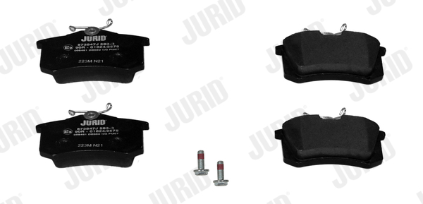 Комплект тормозных колодок, дисковый тормоз - 573847J JURID