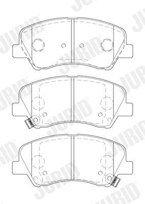 Brake Pad Set, disc brake - 573866J JURID