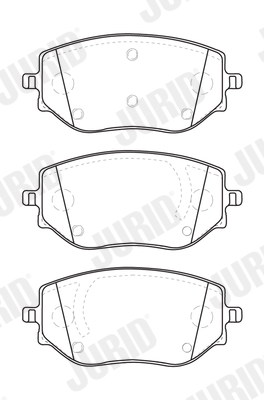 Brake Pad Set, disc brake - 573896J JURID
