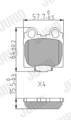 Brake Pad Set, disc brake - 573915J JURID