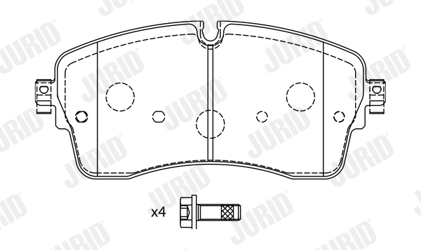 Brake Pad Set, disc brake - 573927J JURID
