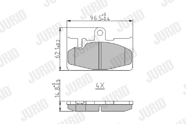 Brake Pad Set, disc brake - 573954J JURID