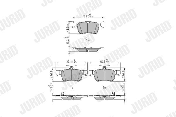 Brake Pad Set, disc brake - 573976J JURID
