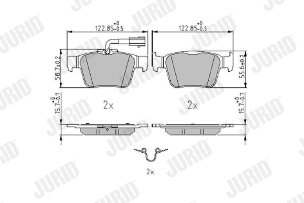 Brake Pad Set, disc brake - 573978J JURID